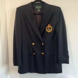 LAUREN by Ralph Lauren Vintage 1990s double-breasted wool blazer size 6
